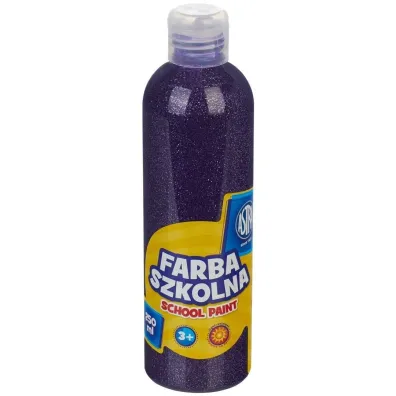 Astra Farba szkolna naturalna tempera brokatowa 250 ml fioletowa