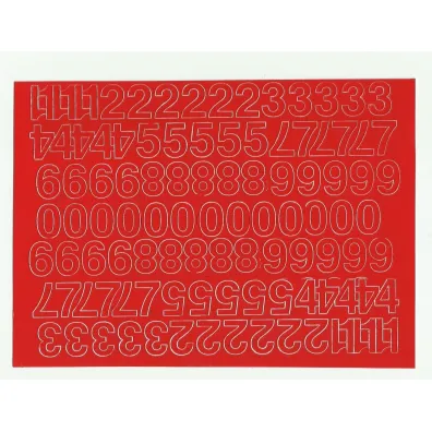 Artdruk Cyfry samoprzylepne 1,5 cm 8 arkuszy czerwone