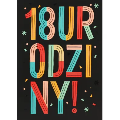 Karnet okazjonalny B6 z kopert� 18 Urodziny PAN DRAGON KB6-1858