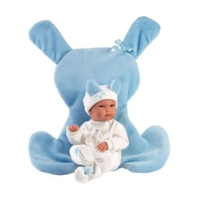 Lalka winylowa bobas Bimbo z niebiesk� podusi�35cm Llorens