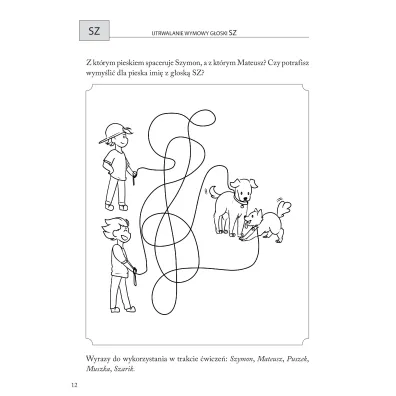 Obrazkowe �wiczenia logopedyczne dla przedszkolak�w SZ, �, CZ, D�