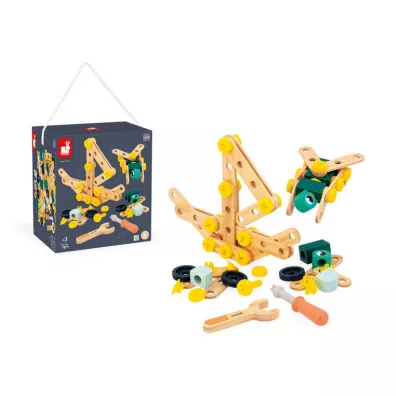 Zestaw konstruktora 100 elementw Brico`kids 3+ Janod