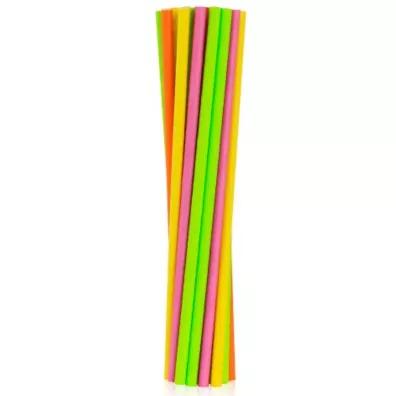 Godan Rurki s�omki papierowe fluorescencyjne mix 6 x 197 mm 24 szt.