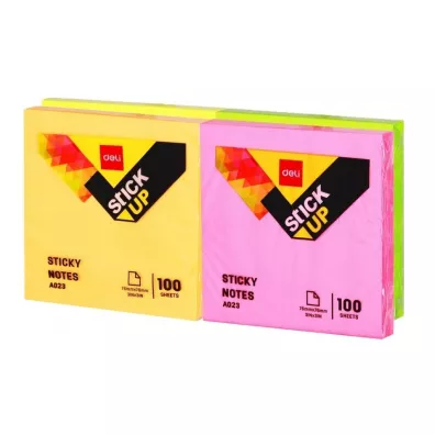 Deli Notes samoprzylepny 76x76mm 100K mix