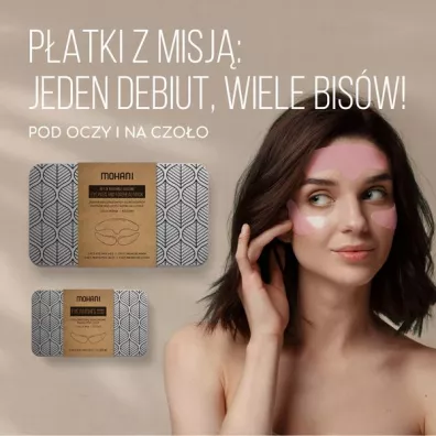Mohani Wielorazowe p�atki silikonowe pod oczy i maska na czo�o Pink 2 szt.