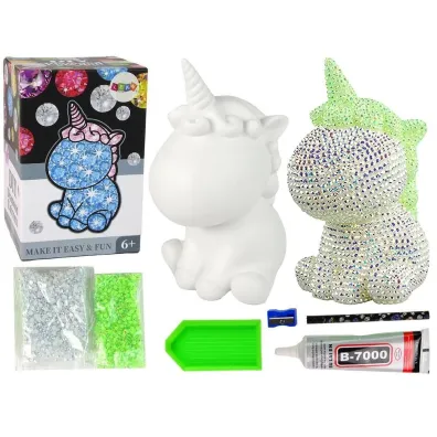 Jednoro�ec DIY diamenty kryszta�ki zielone LeanToys