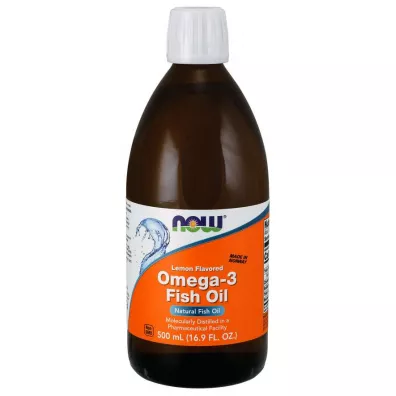 Now Foods Omega 3 Fish Oil Suplement diety 500 ml