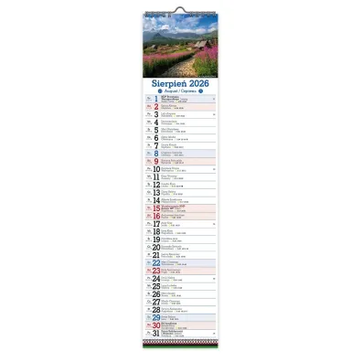 Kalendarz 2026 �cienny paskowy w�ski Magiczne Tatry KPW V4