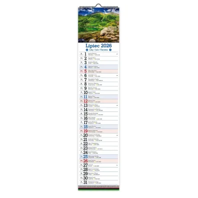 Kalendarz 2026 �cienny paskowy w�ski Magiczne Tatry KPW V4