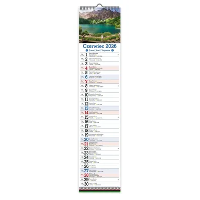 Kalendarz 2026 �cienny paskowy w�ski Magiczne Tatry KPW V4