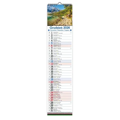 Kalendarz 2026 �cienny paskowy w�ski Magiczne Tatry KPW V4