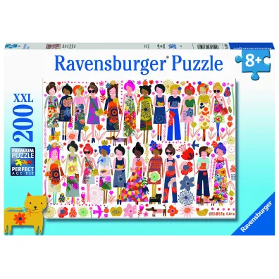 Puzzle dla dzieci 200 el. Przyjaciele i kwiaty Ravensburger