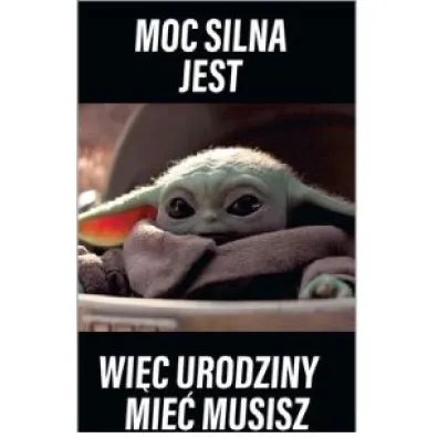 Kukartka Karnet Urodziny Star Wars Baby Yoda