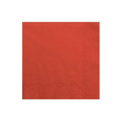 PartyDeco Serwetki trjwarstwowe czerwone 33x33 cm