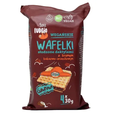 Super Fudgio Wafelki z kremem s�odzonym daktylem 120 g Bio