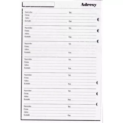 Antra Wk�ad do organizera A5 Adresy