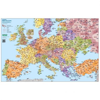 Pitka Podkadka na biurko Europa mapa kodw pocztowych