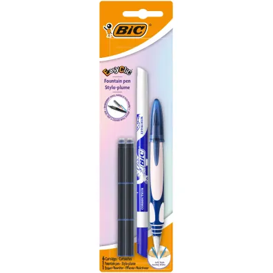 Bic Pi�ro wieczne + wk�ady + wymazywacz niebieski Easy Clic Standard FP blister 1+6+1