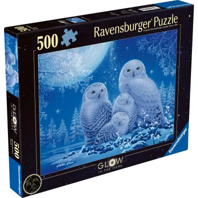 Puzzle 500 el. �wiec�ce w ciemno�ci - Sowy Ravensburger