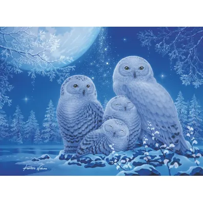 Puzzle 500 el. �wiec�ce w ciemno�ci - Sowy Ravensburger
