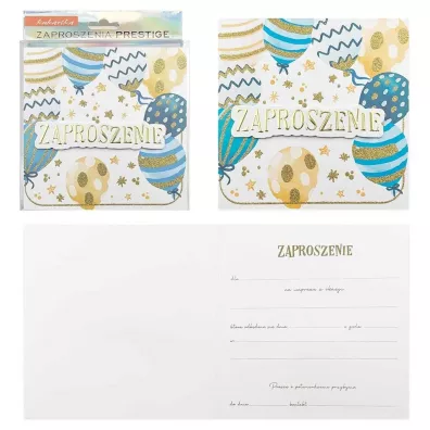 Kukartka Zaproszenie 5 szt.