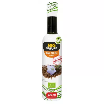 Big Nature Olej lniany 375 ml Bio