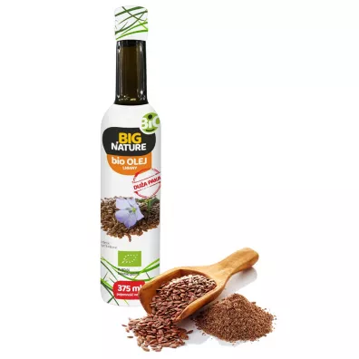 Big Nature Olej lniany 375 ml Bio