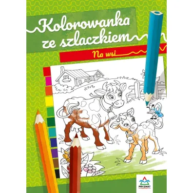 Kolorowanka ze szlaczkiem Na wsi