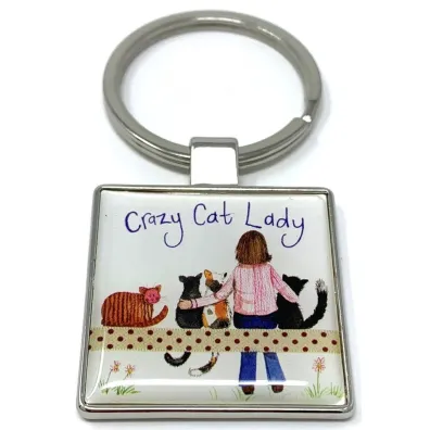 Alex Clark Brelok do kluczy K28 Crazy Cat Lady Kociara