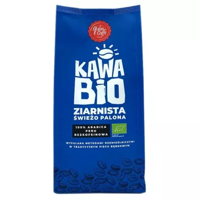 Quba Caffe Kawa ziarnista bezkofeinowa Arabica 100% 250 g Bio