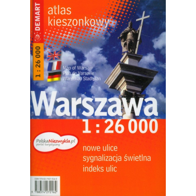 Warszawa Atlas Miasta 1 : 26 000 Polska Niezwykła