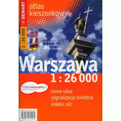 Warszawa Atlas Miasta 1 : 26 000 Polska Niezwyka