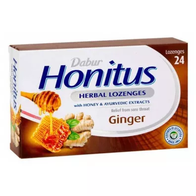 Dabur Honitus Pastylki zioowe imbirowe do ssania 24 x 2.5 g