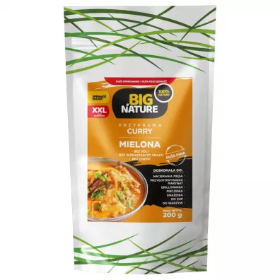 Big Nature Curry mielone bez soli i chemii 200 g