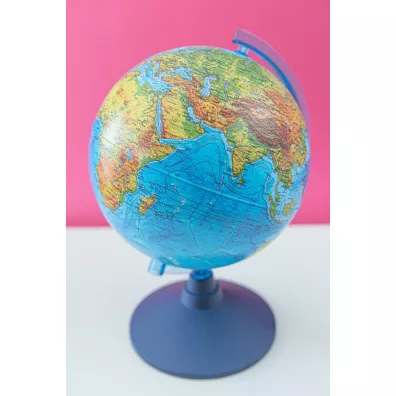 Globus z map� fizyczn� i aplikacj� 21 cm