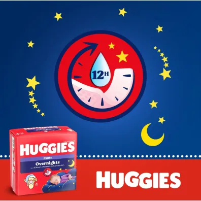 Huggies Pieluchomajtki na noc Overnight Lullaby 5 (12-17 kg) 24 szt.