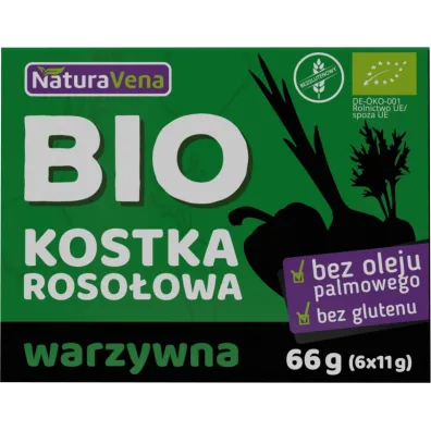 NaturaVena Kostka roso�owa warzywna bezglutenowa 6 x 11 g Bio