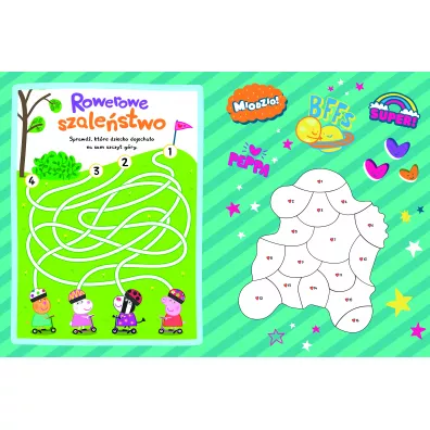Peppa Pig. Naklejki na numerki. Dzie� na weso�o