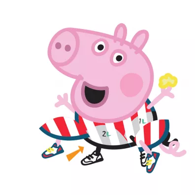 Peppa Pig. Naklejki na numerki. Dzie� na weso�o