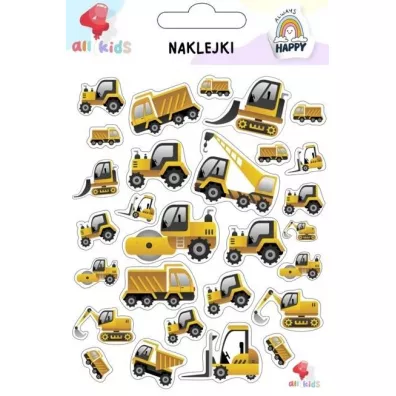 All4Kids Naklejki dla dzieci Maszyny budowlane