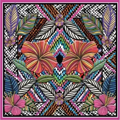 Museums & Galleries Karnet kwadrat z kopert� Floral Embroidery