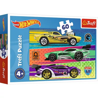Puzzle 60 el. Wy�cig Hot Wheels Trefl