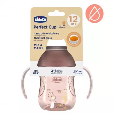 Chicco Kubek 360` do nauki samodzieln picia 200ml brzoskw