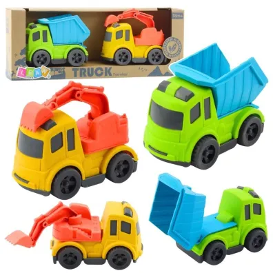 Pojazdy budowlane bio plastik LeanToys