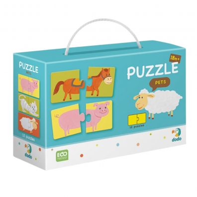 Фото - Пазли й мозаїки Dodo Puzzle Duo Połówki Zwierzęta 