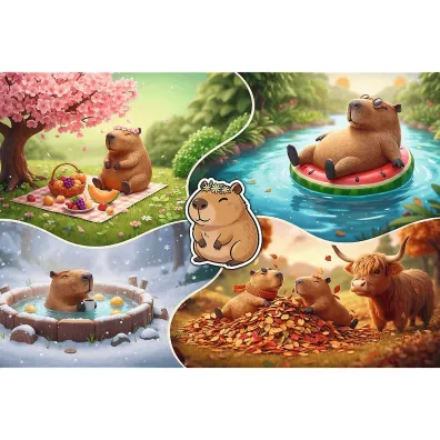 Puzzle 300el Cztery pory roku z Kapibar� TREFL 23052 TR