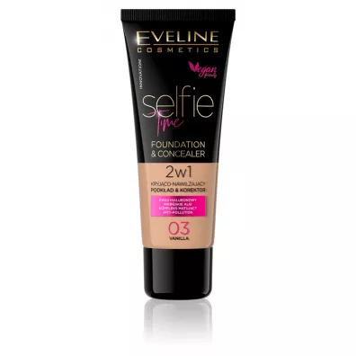 Eveline Cosmetics Selfie Time Foundation & Concealer kryj�co-nawil�aj�cy pok�ad i korektor 03 Vanilla 30 ml