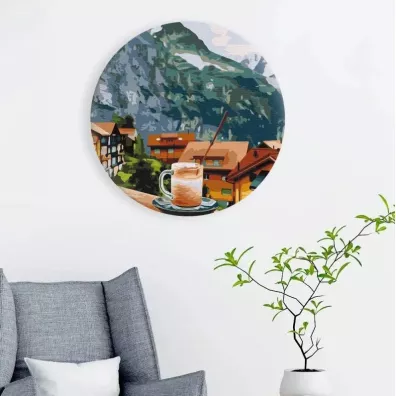 Twoje Hobby Malowanie po numerach okr�g�e - Rano w Wenecji Cappuccino 40cm