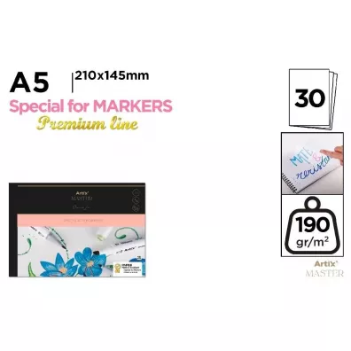 Artix Szkicownik A5/30K do marker�w