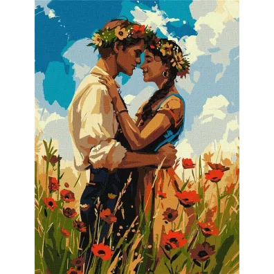 Ideyka Malowanie po numerach - Zakochana para 30x40cm